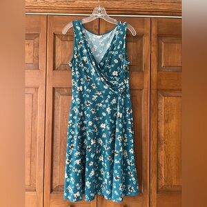 Kaileigh Teal Floral Dress